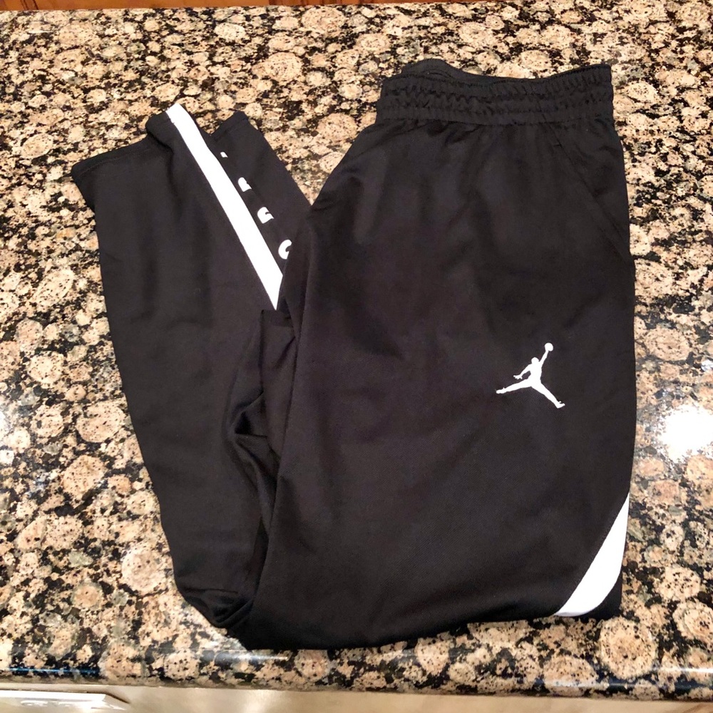 Adult large Jordan black dri fit pants